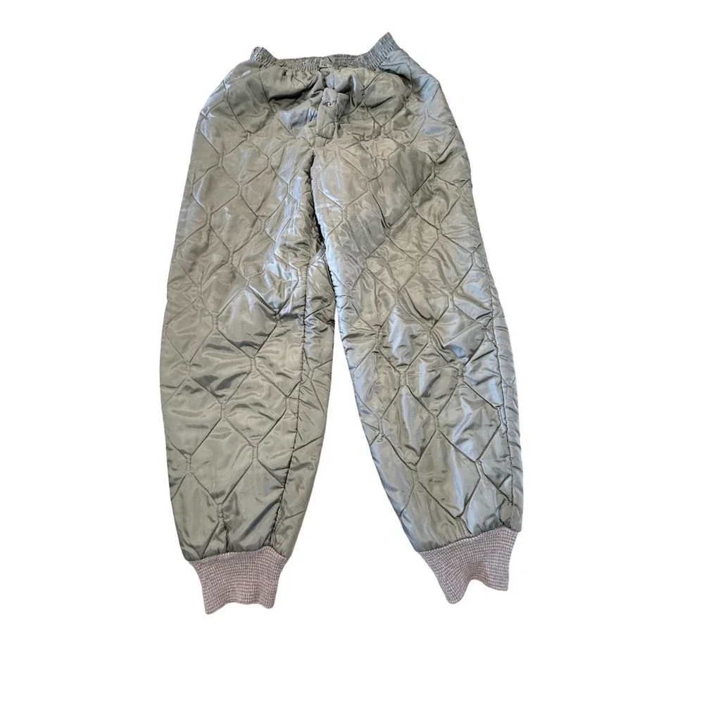 Vintage USAF CWU-9/P Quilted Trousers Sage Green Military Pants Large Iberia Mfg